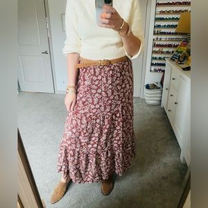 Old Navy fall floral maxi skirt